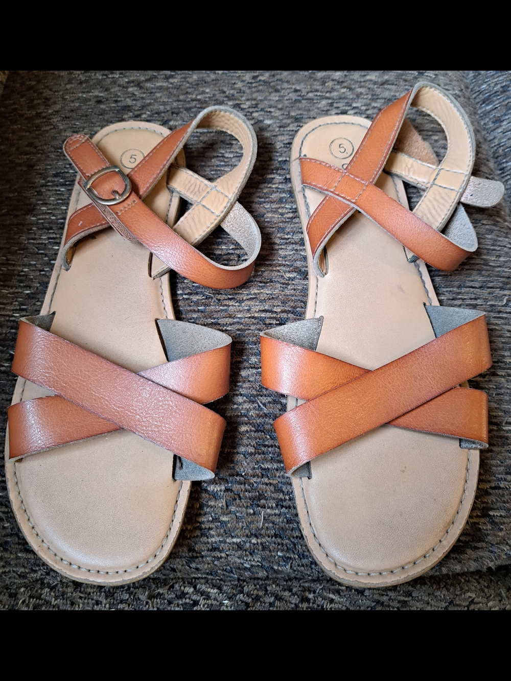 Cat & Jack Criss Cross Ankle Strap Sandals